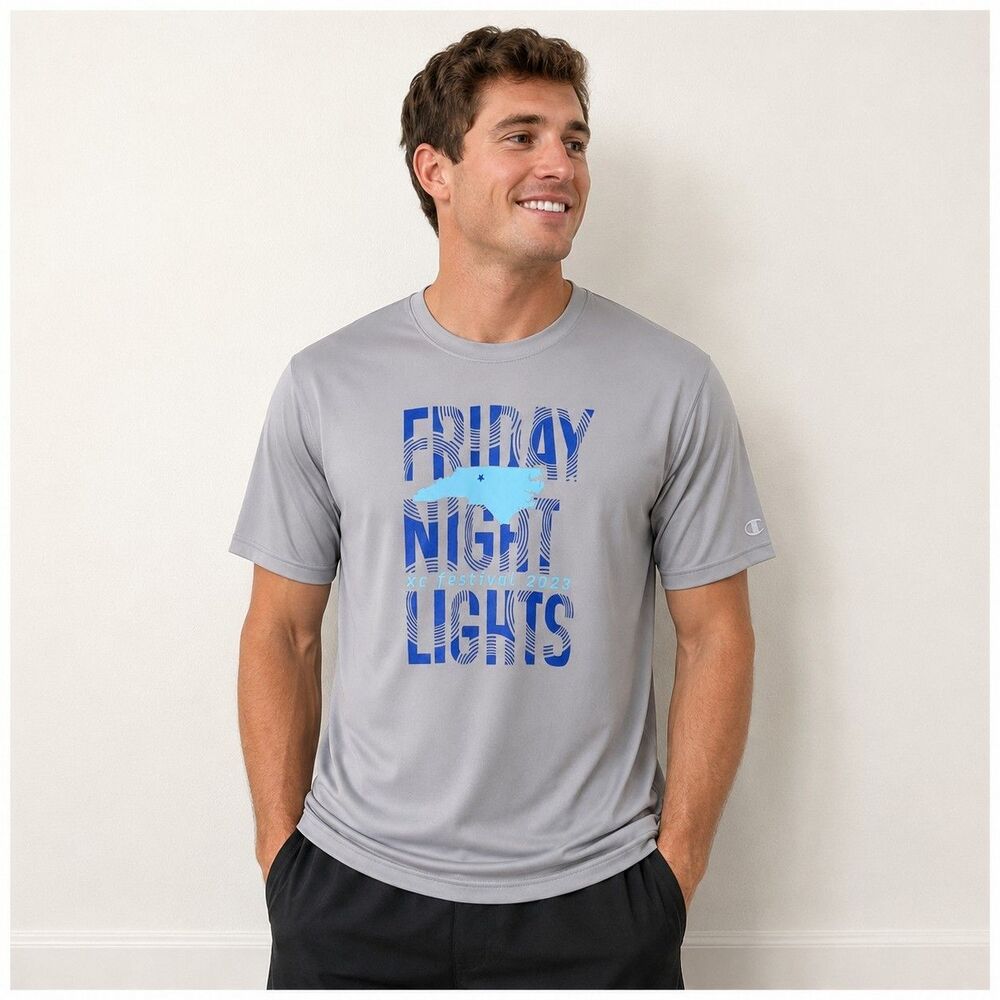 Champion Friday Night Lights XC Festival 2023 Shirt Mens L Running Gray